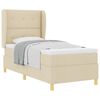 vidaXL Boxspringbed met Matras Donkergrijs 90x190 cm Cr&egrave;me 90 x 190 cm