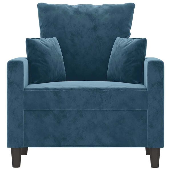 vidaXL Fauteuil 60 cm fluweel blauw