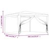 vidaXL Partytent met 4 mesh zijwanden 4x4 m HDPE blauw