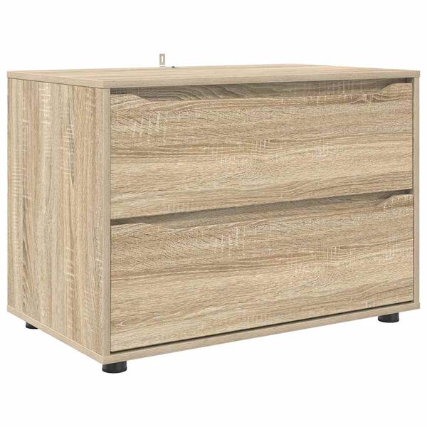 vidaXL Opbergkast Sonoma Eiken 80 x 48 x 57 cm Bewerkt hout