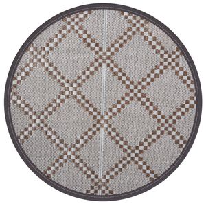 vidaXL Buitenkleed ARAKIL &Oslash; 120 cm polypropeen bruin