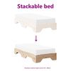 vidaXL Bedframe zonder matras stapelbaar 75x190 cm massief hout
