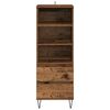 vidaXL Highboard met lade Oud Hout 40 x 36 x 110 cm Bewerkt hout
