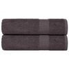 vidaXL Douchehanddoeken FROGN 2 st 70x140 cm 360 g/m&sup2; antraciet