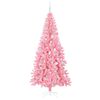 vidaXL Kerstboom met 300 LED met standaard Roze 210 cm PVC