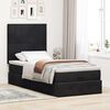 vidaXL Ottoman bed met matrassen en LED's 90x190cm fluweel zwart