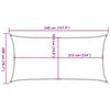 vidaXL Zonnezeil 160 g/m&sup2; 2x3,5 m HDPE cr&egrave;mekleurig