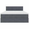 vidaXL Opslag bed met matras Donkergrijs 140 x 190 cm Fluweel