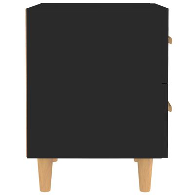 vidaXL Nachtkastje 40x35x47,5 cm zwart