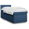 vidaXL Boxspring met matras stof blauw 80x200 cm