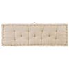 vidaXL Palletvloerkussen 120x40x7 cm katoen beige