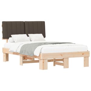 vidaXL Bedframe met Gevoerd Hoofdgedeelte Taupe 120 x 190 cm