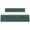 vidaXL Ottoman bed met matrassen 180x200cm fluweel donkergroen
