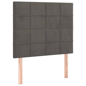 vidaXL Hoofdbord donkergrijs 80x5x118/128 cm Fluweel