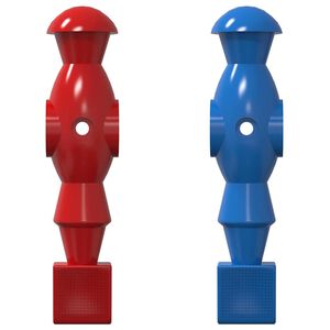 vidaXL Tafelvoetbalspelers 22 st Blauw en Rood 2,4 x 2,1 x 9,7 cm PP