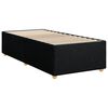 vidaXL Boxspring met matras stof zwart 90x200 cm