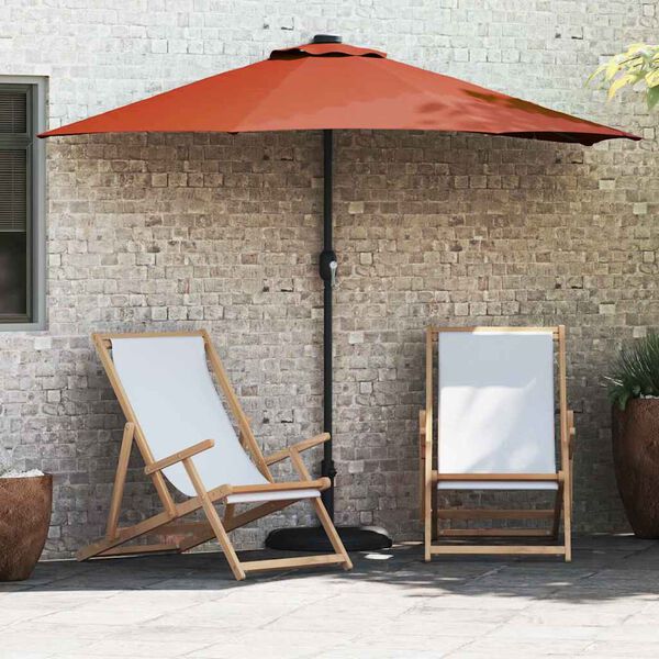 vidaXL Tuinparasol Terracotta 294 x 150 x 224 cm Polyester en staal