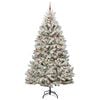 vidaXL Kunstkerstboom met 300 LED Groen en Wit 300 cm PVC en Metaal