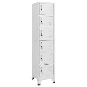 vidaXL Lockerkast 38x40x180 cm staal lichtgrijs