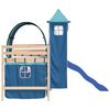 vidaXL Kinderhoogslaper met toren 80x200 cm massief grenenhout blauw