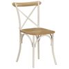 vidaXL Kruisstoelen 4 st massief mangohout wit
