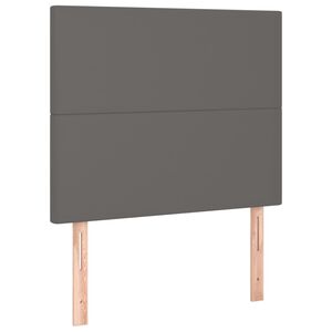 vidaXL Hoofdbord grijs 80x5x118/128 cm kunstleer