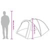 vidaXL Camping Tent met dak Groen 308 x 268 x 130 cm Polyester
