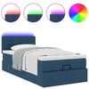 vidaXL Ottoman bed met matras en LED's 80x200cm stof blauw