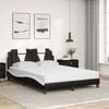 vidaXL Bed "Viana" met matras kunstleer zwart en wit 140x190 cm