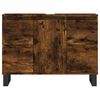 vidaXL Badkamerkast 80x33x60 cm bewerkt hout gerookt eikenkleurig