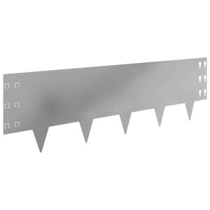 vidaXL Gazonrand 20 st 100 x 30 cm Staal Zilverkleurig