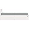 vidaXL Bed met lades en matras massief grenenhout wit 90x200 cm