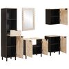 vidaXL Badkamer Sets 5 pcs Witte Was Afwerking Massief Mango Hout