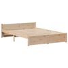 vidaXL Bedframe met hoofdbord massief grenenhout 120x190 cm