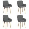 vidaXL Eettafelstoelen 4 pcs Stof Donkergrijs 56,5 x 50 x 87,5 cm