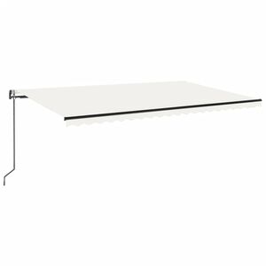 vidaXL Luifel automatisch met LED en windsensor 500x300 cm cr&egrave;mekleur