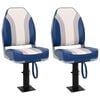 vidaXL Bootstoelen inklapbaar 2 st met hoge rugleuning