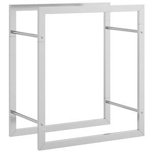 vidaXL Haardhoutrek 50x28x56 cm roestvrij staal