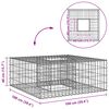 vidaXL Gabion Verhoogd Bed Zilver 100 x 100 x 40 cm