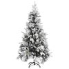 vidaXL Kerstboom met dennenappels en sneeuw 225 cm PVC en PE