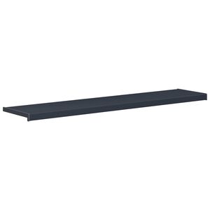 vidaXL Raamsokkel Antraciet met houten nerf 140 x 35 x 4,5 cm PVC