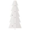 vidaXL Kerstdecoratie kerstboom 49 cm massief grenenhout wit
