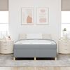 vidaXL Bedframe met matras Lichtgrijs 140 x 200 cm Stof