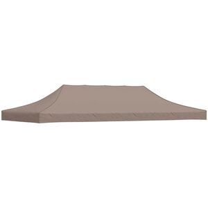 vidaXL Partytentdak 270 g/m&sup2; 6x3 m taupe