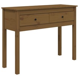 vidaXL Wandtafel 100x35x75 cm massief grenenhout honingbruin