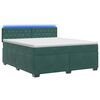 vidaXL Boxspring Bed met Matras en LED Donkergroen 140 x 200 cm