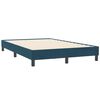 vidaXL Boxspring met matras fluweel donkerblauw 120x210 cm