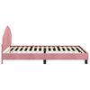 vidaXL Bedframe voor kinderen met hoofdbord Roze 80 x 200 cm Fluweel