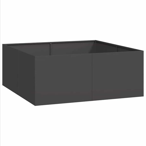 vidaXL Plantenbak 100x100x40 cm staal zwart