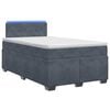 vidaXL Boxspring Bed met Matras en LED Donkergrijs 120 x 190 cm